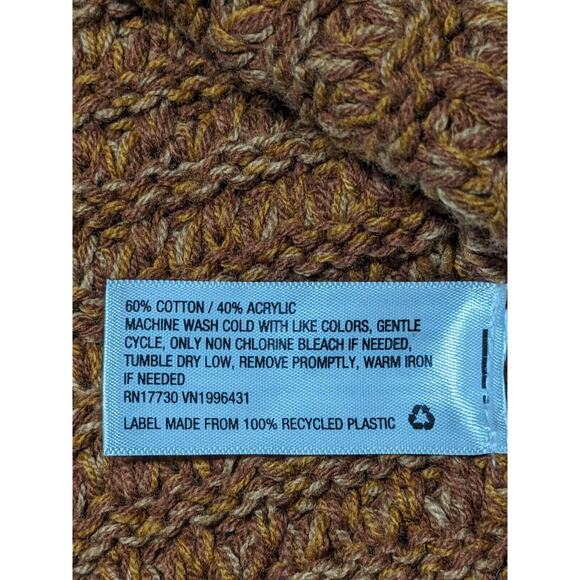 Universal Thread Sweater Women Size L Caramel Brown Thick Knit Short Length R73 - Picture 8 of 11